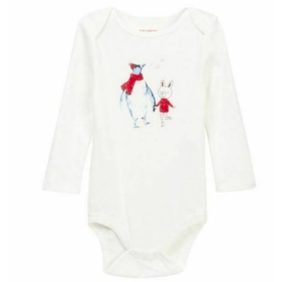 Joe Fresh 100% Cotton Winter Wonderland LongSleeve Bodysuit 3-6 Months, NWOT - Picture 1 of 2